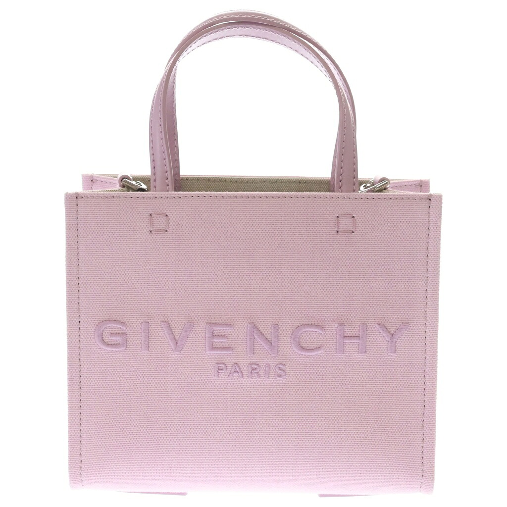 GIVENCHY(ジバンシィ) MINI G SHOPPING TOTE ミニジー ショッピングトート 2WAYトートバッグ ショルダーバッグ ピンク KUH0293【中古】【程度A】【カラーピンク】【取扱店舗BRING福岡天神店】｜ブランド買取・販売　BRING
