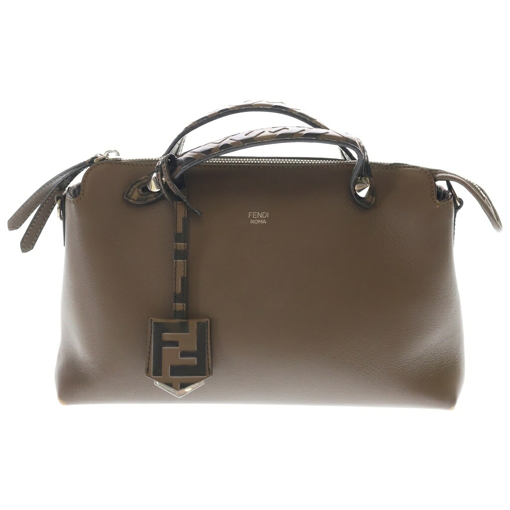FENDI(フェンディ) バイザウェイ 2WAYバッグ ショルダーバッグ ハンドバッグ ズッカ柄&times;ブラウン レザー 8BL146 シルバー金具【中古】【程度B】【カラーブラウン】【取扱店舗BRING京都河原町店】｜ブランド買取・販売　BRING
