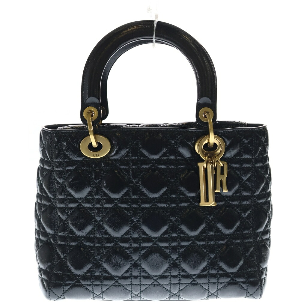 Christian Dior(クリスチャンディオール) LADY DIOR レディディオール カナージュ ハンド ショルダーバッグ 2WAY キルティング レザー ゴールド金具 ブラック【中古】【程度A】【カラーブラック】【取扱店舗BRING：RED新宿東口店】｜ブランド買取・販売　BRING