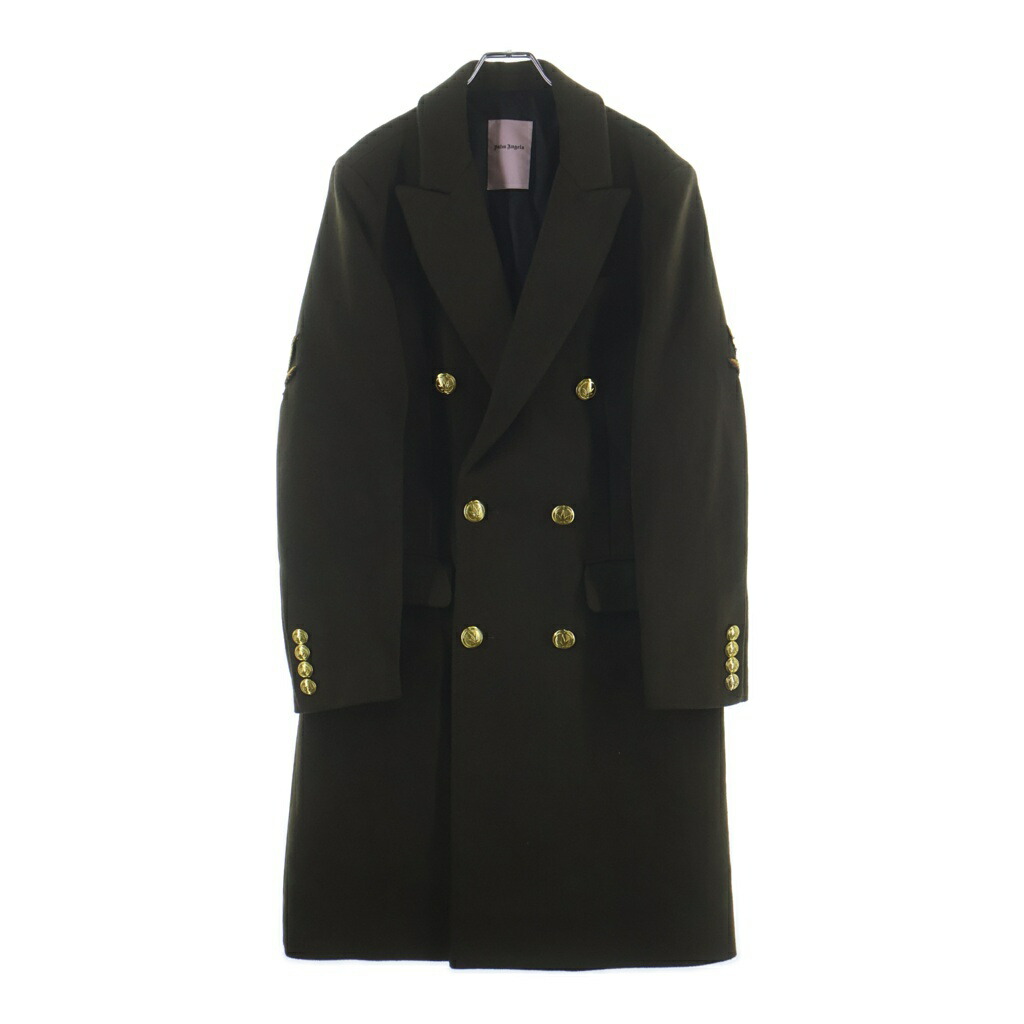 Palm Angels(パームエンジェルス) サイズ:46 ウール ダブルブレスト コート カーキ【中古】【程度B】【カラーカーキ】【オンライン限定商品】｜ブランド買取・販売　BRING
