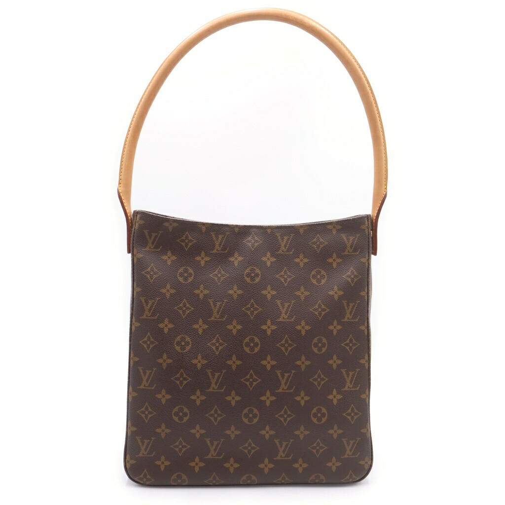 LOUIS VUITTON(ルイヴィトン) モノグラム ルーピングGM ハンドバッグ トートバッグ ブラウン レザー&times;PVC M51145 ゴールド金具【中古】【程度B】【カラーブラウン】【取扱店舗BRING WASTE_NOT】｜ブランド買取・販売　BRING 52,336円