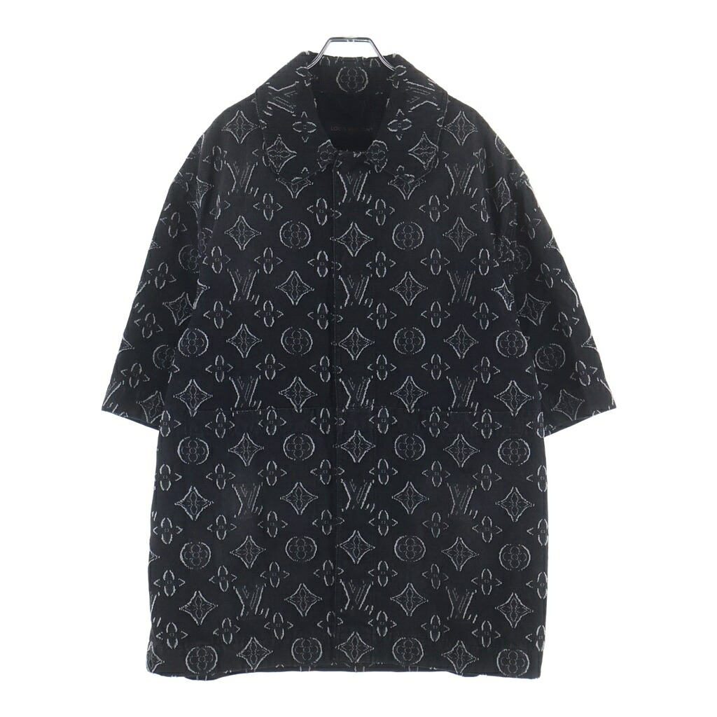 LOUIS VUITTON(ルイヴィトン) サイズ:L 23AW モノグラム 半袖デニムシャツ ブラック RM232 ARS HPS73W【新古品/中古】【程度S】【カラーブラック】【取扱店舗新宿】|ブランド買取・販売 BRING