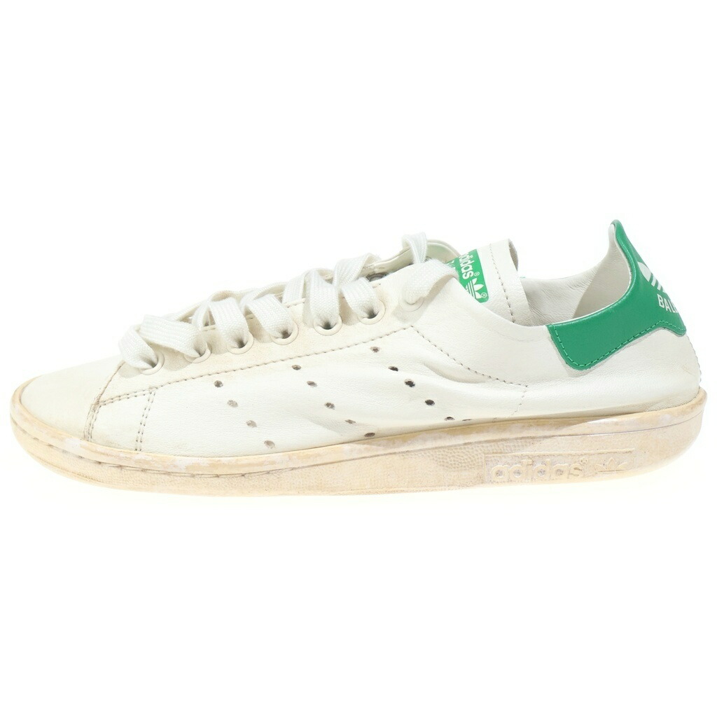 BALENCIAGA(バレンシアガ) サイズ:23.0cm ×adidas アディダス スタンスミス ヴィンテージローカットスニーカー ホワイト/グリーン レディース US7/23cm 721836【中古】【程度A】【カラーホワイト】【オンライン限定商品】|ブランド買取・販売 BRING