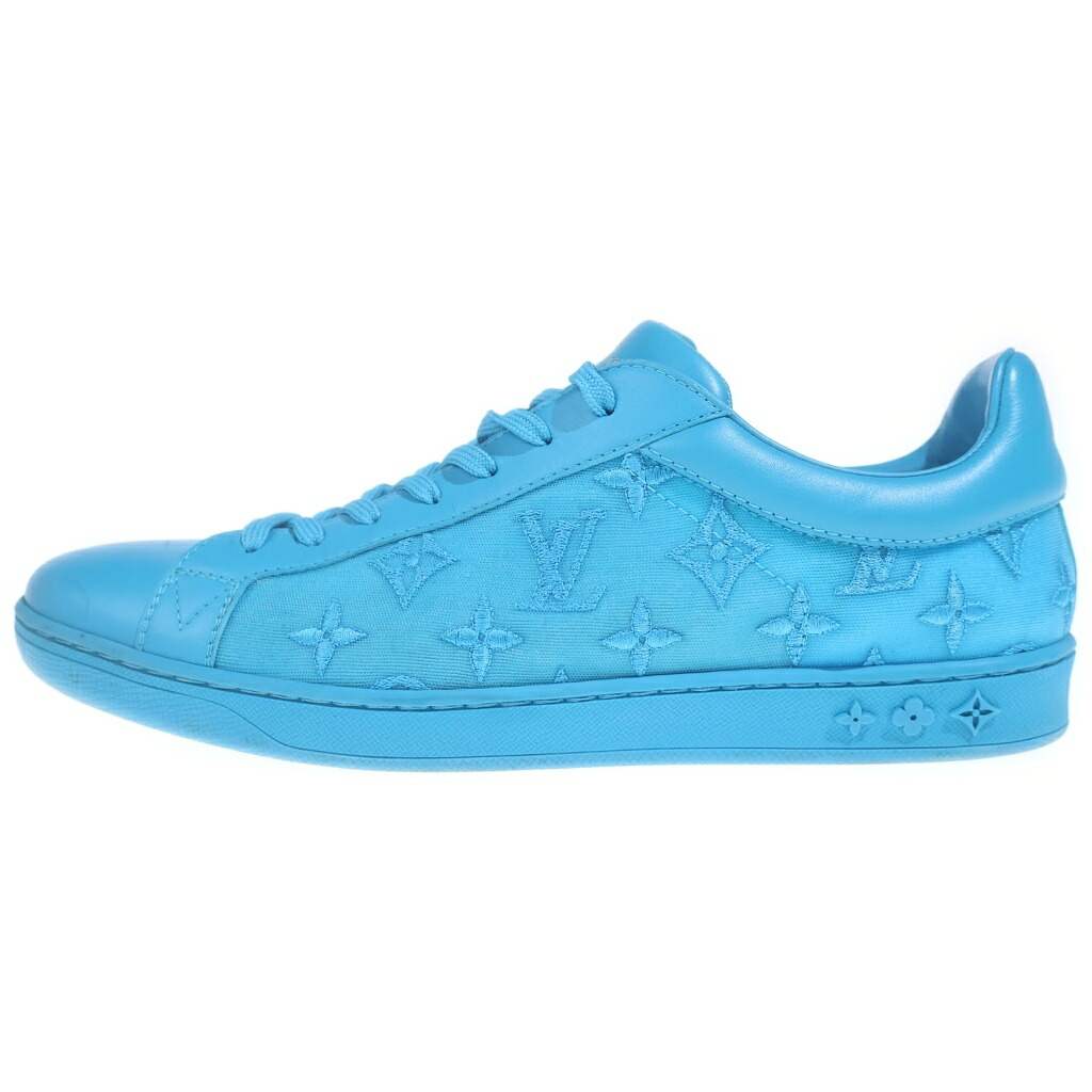 LOUIS VUITTON(ルイヴィトン) サイズ:8 LUXEMBOURG LINE SNEAKERS ルクセンブルグ ライン モノグラム レザー ローカットスニーカー ブルー 1A7QYX【中古】【程度B】【カラーブルー】【取扱店舗原宿】|ブランド買取・販売 BRING