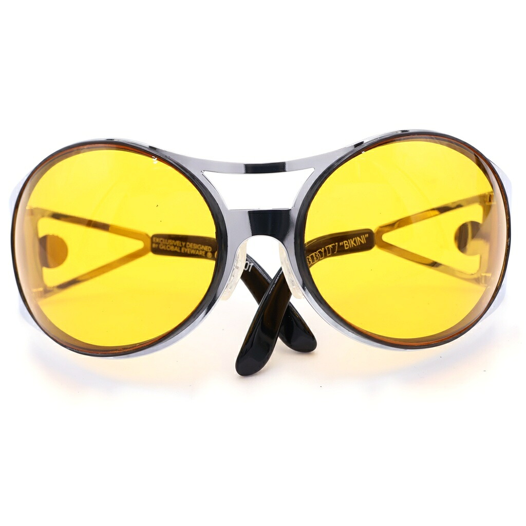 NO BRAND(ノーブランド) GLOBAL EYEWARE(グローバルアイウェア) BT001 メタルフレーム サングラス 眼鏡 アイウェア シルバー/イエロー【中古】【程度A】【カラーシルバー】【オンライン限定商品】｜ブランド買取・販売　BRING