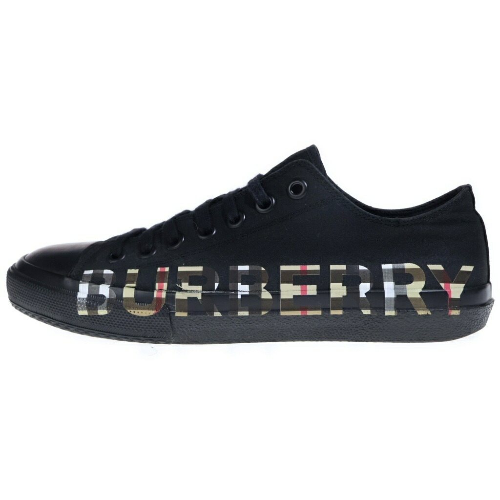 BURBERRY(バーバリー) サイズ:43 Canvas Low サイドロゴ キャンバス ローカットスニーカー ブラック【中古】【程度B】【カラーブラック】【オンライン限定商品】|ブランド買取・販売 BRING