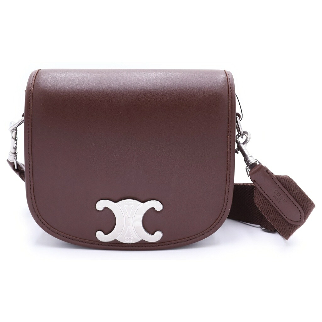 CELINE(セリーヌ) SMALL BESACE STRAP トリオンフ スモール ブザス ストラップ ショルダーバッグ ブラウン 117883GAO.18CH【新古品/中古】【程度S】【カラーブラウン】【取扱店舗BRING札幌店】｜ブランド買取・販売　BRING