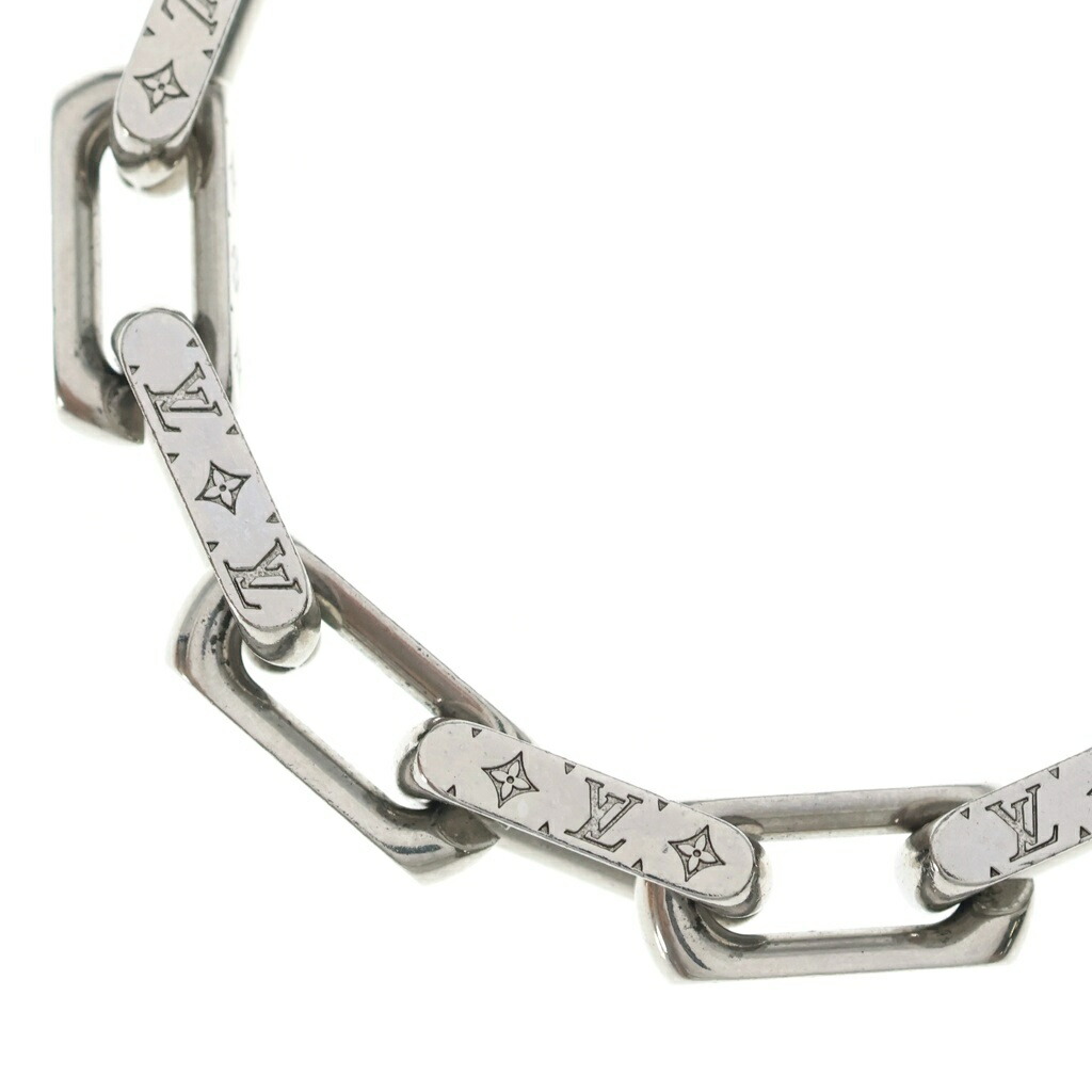LOUIS VUITTON(ルイヴィトン) コリエ チェーンモノグラム ネックレス シルバー M64196【中古】【程度B】【カラーシルバー】【取扱店舗BRING心斎橋店】|ブランド買取・販売 BRING