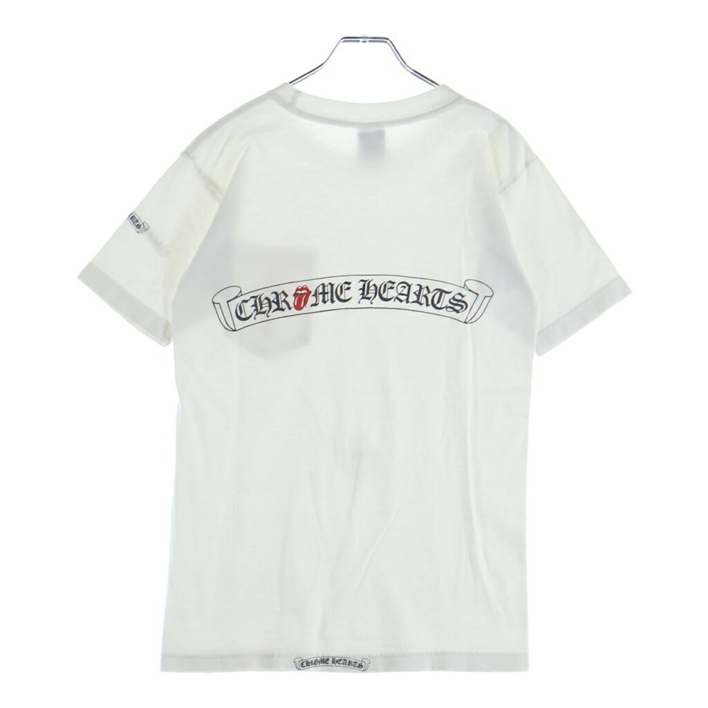CHROME HEARTS(クロムハーツ) サイズ:S OLD CH T-SHIRT ROLLING STONES リップタン 半袖Tシャツカットソー ホワイト【中古】【程度B】【カラーホワイト】【取扱店舗渋谷】｜ブランド買取・販売　BRING