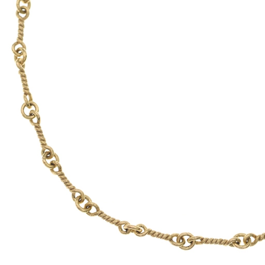 CHROME HEARTS(クロムハーツ) サイズ:18.0inch 22K NECKCHAIN T18 ツイストチェーンネックレス 18inch ゴールド BCA014【中古】【程度B】【カラーゴールド】【取扱店舗原宿】｜ブランド買取・販売　BRING