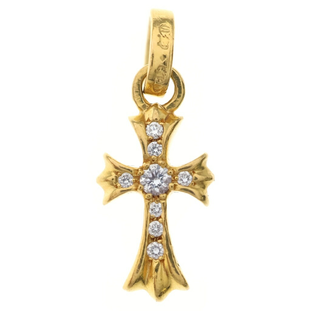 CHROME HEARTS(クロムハーツ) 22K CRS BBYFAT P/DIA ベイビーファットクロス PAVEダイヤ ペンダントトップ ゴールド BCA035【中古】【程度A】【カラーゴールド】【取扱店舗原宿】|ブランド買取・販売 BRING