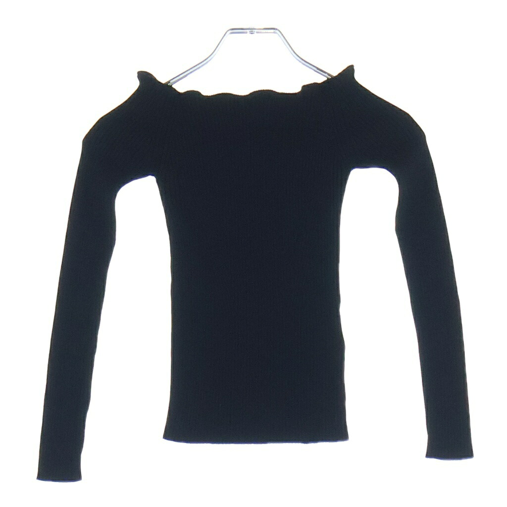 VALENTINO(ヴァレンティノ) サイズ:XS オフショルダー リブニット トップス ブラック【中古】【程度A】【カラーブラック】【取扱店舗BRING THRIFT CLOSET あべの店】|ブランド買取・販売 BRING