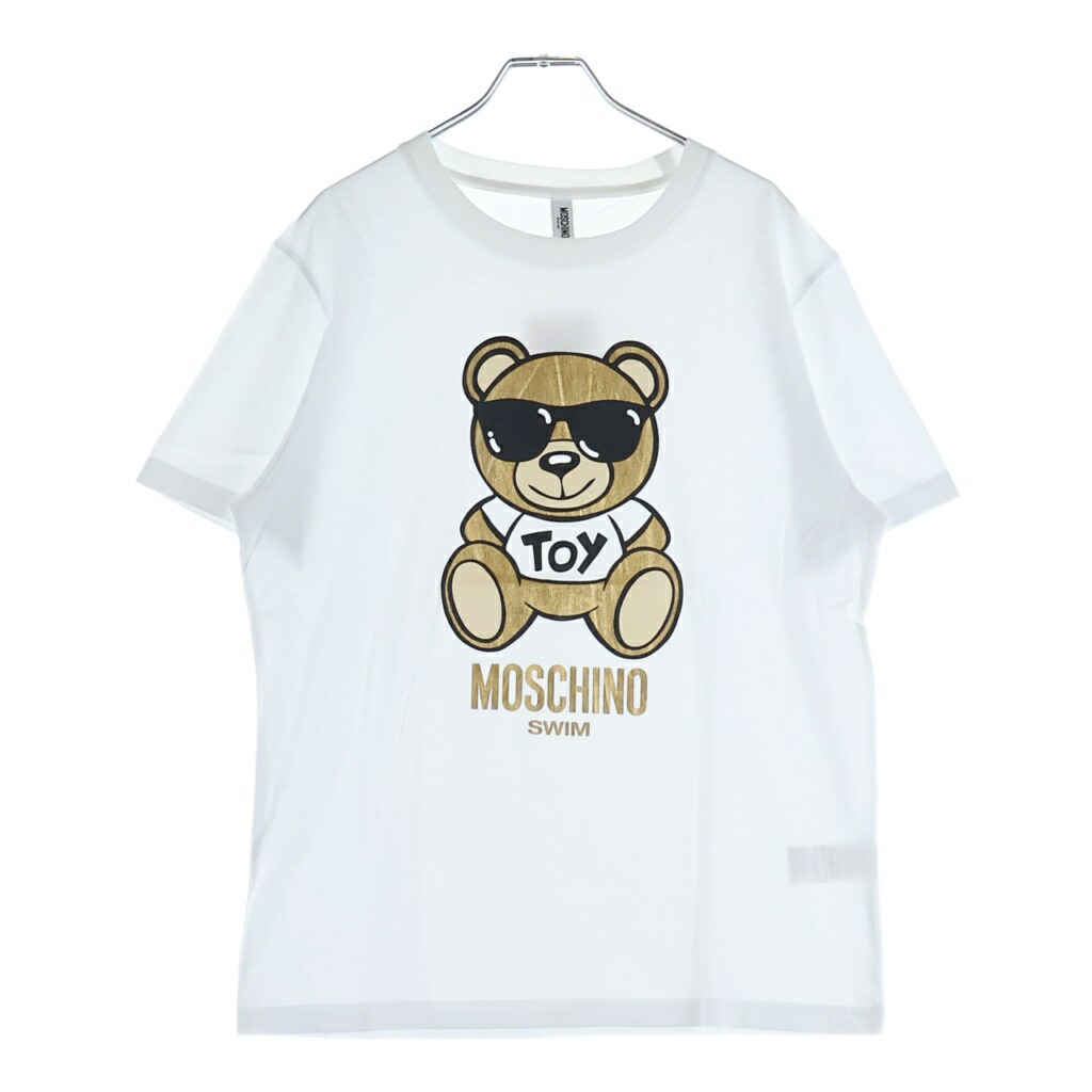 MOSCHINO(モスキーノ) サイズ:S Bear T-Shirt サングラス ゴールドベア 半袖Tシャツ ホワイト【新古品/中古】【程度S】【カラーホワイト】【取扱店舗BRING京都河原町店】｜ブランド買取・販売　BRING