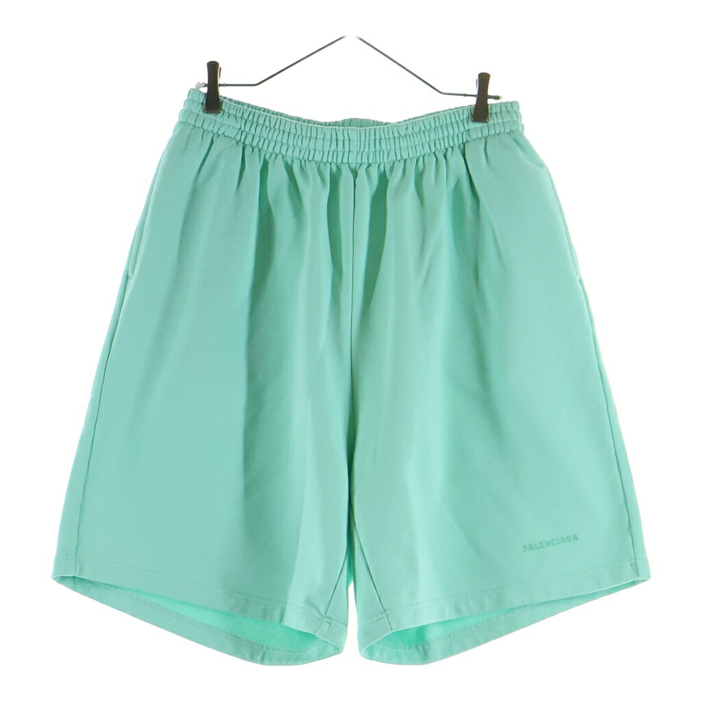 BALENCIAGA(バレンシアガ) サイズ:S 22AW BB Embroidered Logo Shorts BBロゴ刺繍 スウェットショーツ ハーフパンツ ミントグリーン 674591 TLVB8【新古品/中古】【程度S】【カラーグリーン】【取扱店舗BRING仙台店】｜ブランド買取・販売　BRING
