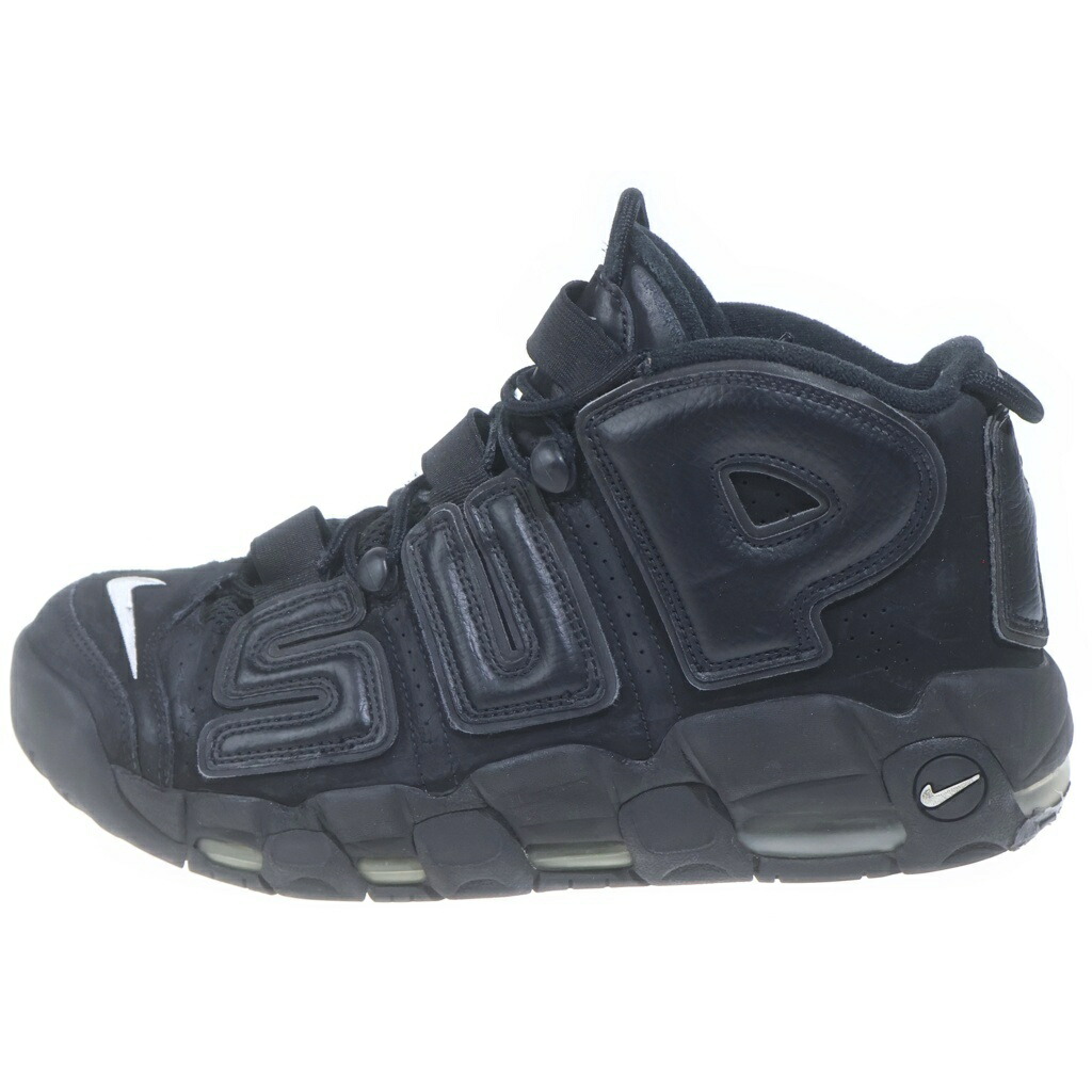 NIKE(ナイキ) サイズ:28.0cm 17SS ×SUPREME AIR MORE UPTEMPO シュプリーム エアモアアップテンポ ハイカットスニーカー ブラック US10/28cm 902290-001【中古】【程度B】【カラーブラック】【オンライン限定商品】|ブランド買取・販売 BRING