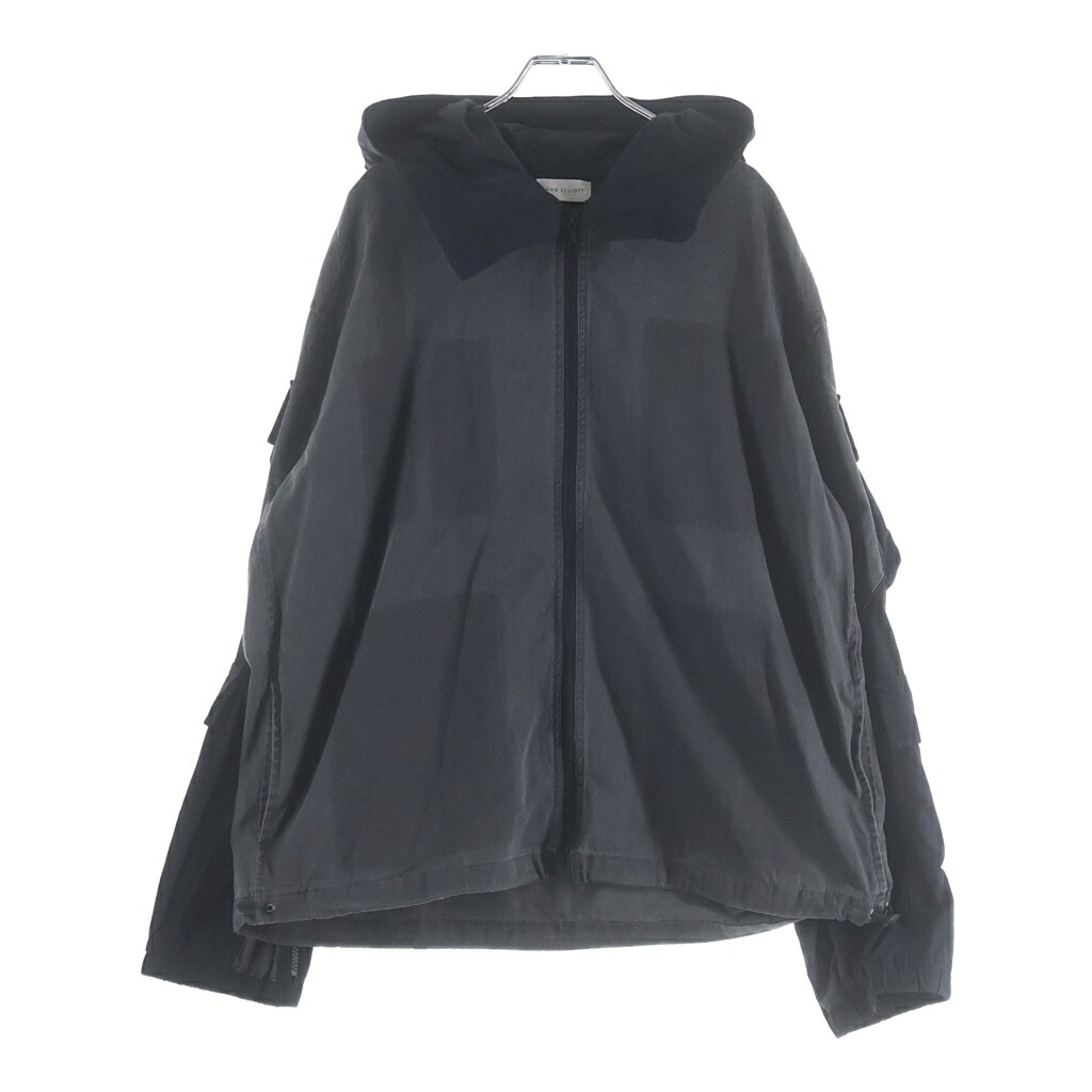 JOHN ELLIOTT(ジョンエリオット) サイズ:2 MIRAMAR TACTICAL PARKA ミラマー タクティカル ジップアップパーカー フーディー グレー/ブラック 3120400038【中古】【程度B】【カラーグレー】【オンライン限定商品】｜ブランド買取・販売　BRING