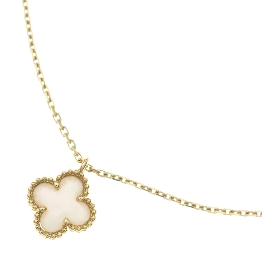 Van Cleef & Arpels(ヴァンクリーフアンドアーペル) スウィートアルハンブラ ネックレス ペンダント マザーオブパール Au750YG イエローゴールド JE086398【中古】【程度B】【カラーイエロー】【取扱店舗BRING：RED新宿東口店】｜ブランド買取・販売　BRING