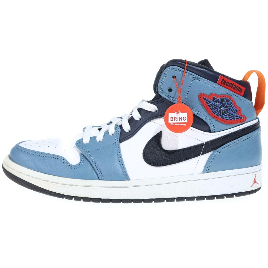 NIKE(ナイキ) サイズ:28.0cm &times;FACETASM Air Jordan 1 Mid White/Navy CU2802-100 &times;ファセッタズム エアジョーダン1 ミッド ハイカットスニーカー シューズ US10/28.0cm ホワイト/ネイビー【中古】【程度B】【カラーホワイト】【取扱店舗BRING仙台店】｜ブランド買取・販売　BRING