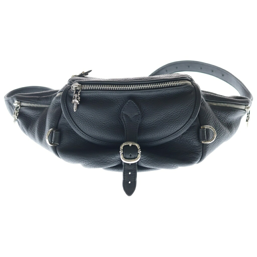 CHROME HEARTS(クロムハーツ) #1 SNAT PACK スナットパック ダガージップ ガンスリンガーベルト レザーウエストバッグ ブラック BCA378【中古】【程度B】【カラーブラック】【取扱店舗OneStyle新宿店】｜ブランド買取・販売　BRING