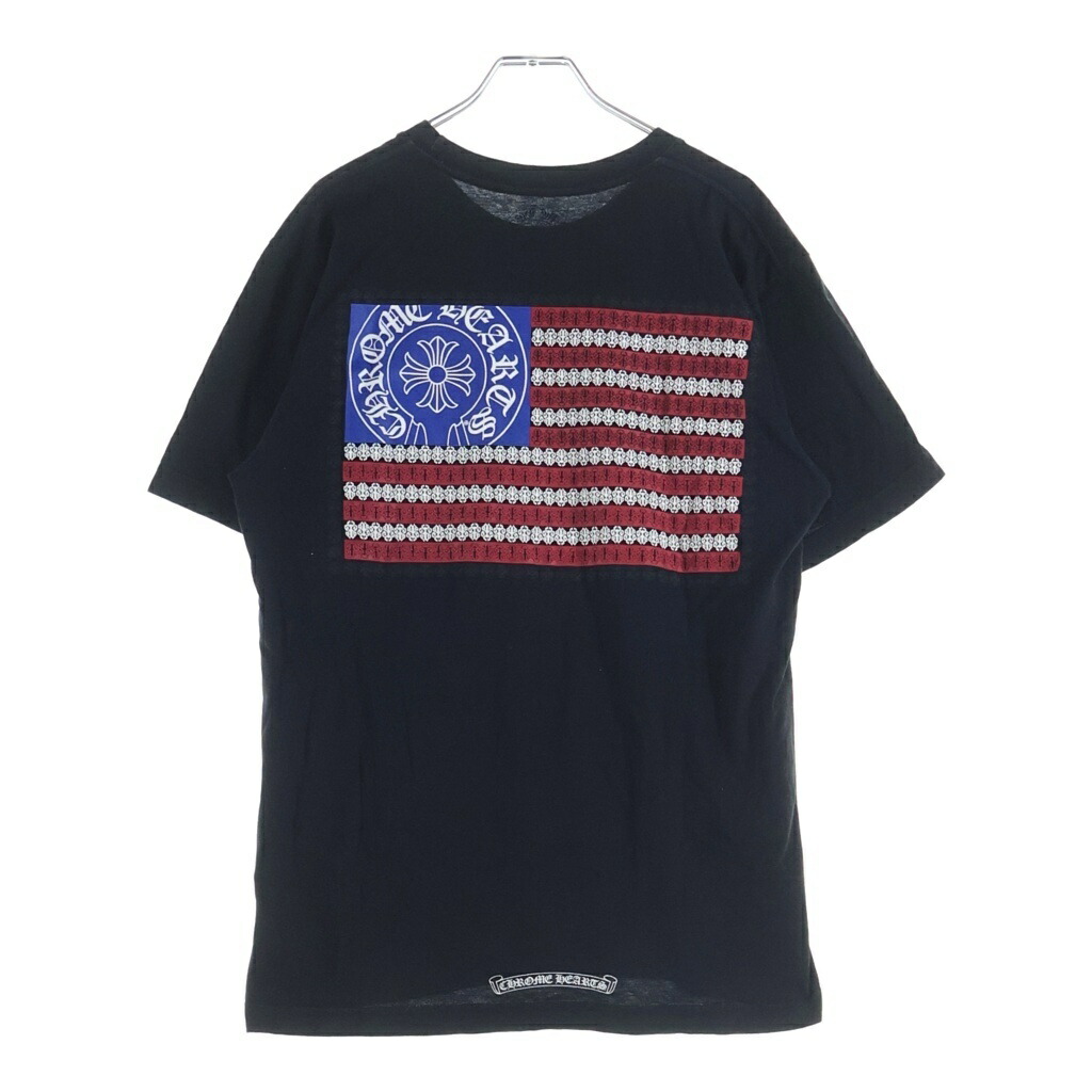 CHROME HEARTS(クロムハーツ) サイズ:M American Flag Dagger Tee アメリカンフラッグダガー 半袖Tシャツカットソー【中古】【程度B】【カラーブラック】【取扱店舗BRINGアメリカ村店】｜ブランド買取・販売　BRING