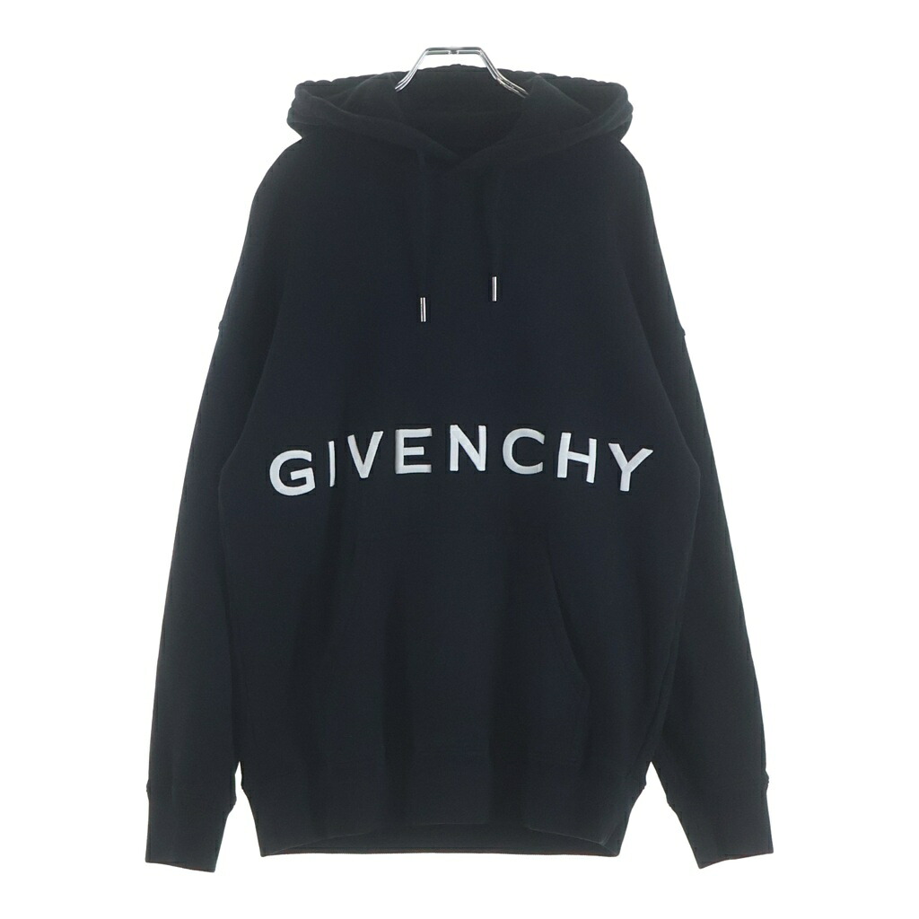 GIVENCHY(ジバンシィ) サイズ:M 4G LOGO SLIM FIT HOODIE BMJ0HC3Y8M ロゴ刺繍 スリムフィット プルオーバーパーカー フーディー ブラック【中古】【程度B】【カラーブラック】【取扱店舗新宿】｜ブランド買取・販売　BRING 26,564円
