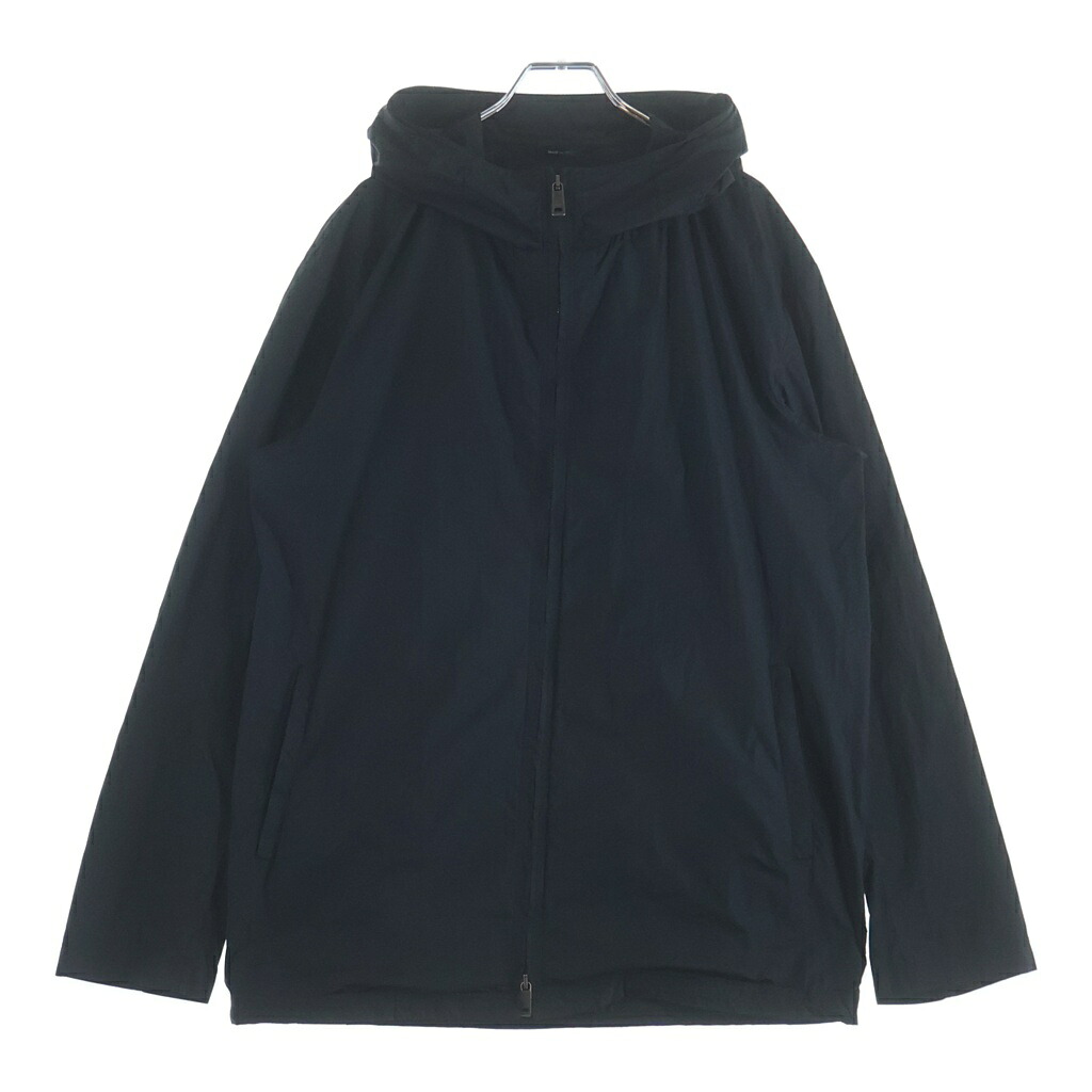 JIL SANDER(ジルサンダー) サイズ:44 Nylon Zipup Fooded ナイロン ジップアップ フーディー ブラック JSMK410746【中古】【程度B】【カラーブラック】【取扱店舗BRING梅田茶屋町店】｜ブランド買取・販売　BRING