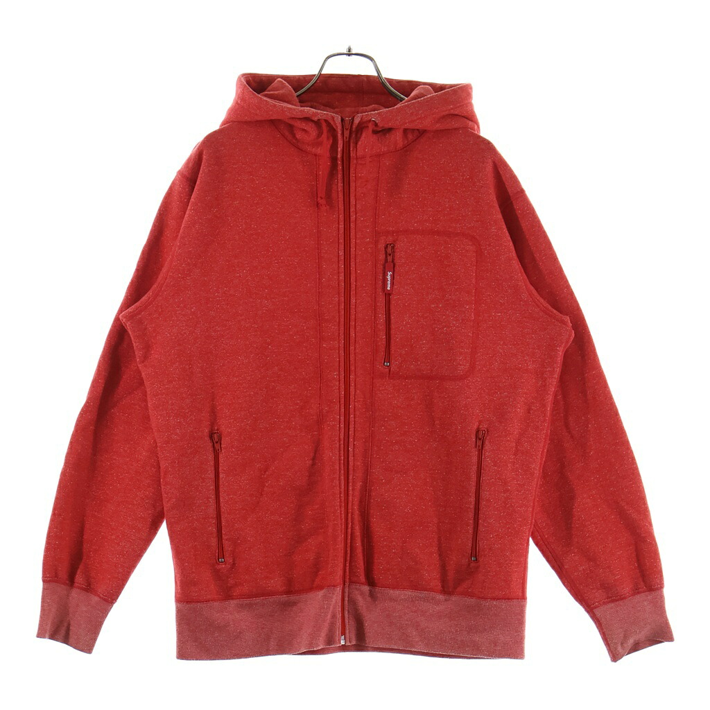 SUPREME(シュプリーム) サイズ:L 11AW &times;HELL BOUND Zip Up Hoodie ジップアップ パーカー フーディー レッド【中古】【程度B】【カラーレッド】【取扱店舗BRING梅田茶屋町店】｜ブランド買取・販売　BRING