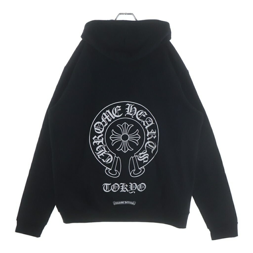 CHROME HEARTS(クロムハーツ) サイズ:XL SWTSHRT HD ZIP LTD 東京限定バックホースシュープリントジップアップパーカー ブラック【新古品/中古】【程度S】【カラーブラック】【取扱店舗BRING渋谷ANNEX店】｜ブランド買取・販売　BRING