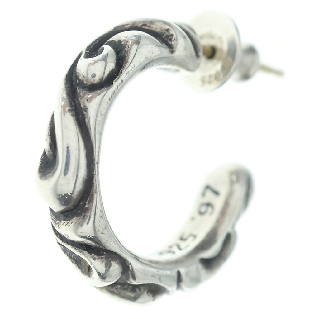 CHROME HEARTS(クロムハーツ) HOOP SCROOL スクロール フープピアス シルバー BCA102【中古】【程度B】【カラーシルバー】【取扱店舗BRINGアメリカ村店】｜ブランド買取・販売　BRING