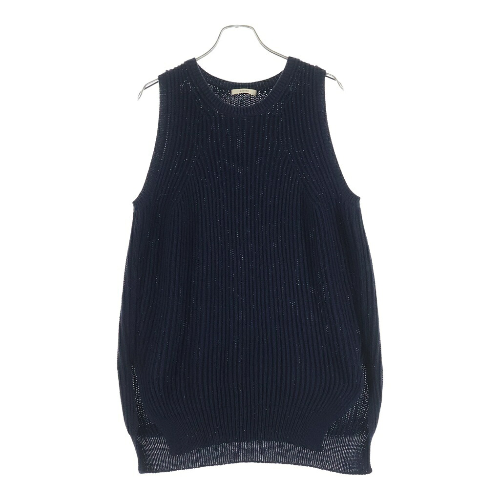 CELINE(セリーヌ) サイズ:M Kint Vest フィービー ファイロ期 クルーネックニットセーター ベスト ネイビー レディース 2 3M67/3259【中古】【程度B】【カラーネイビー】【オンライン限定商品】｜ブランド買取・販売　BRING