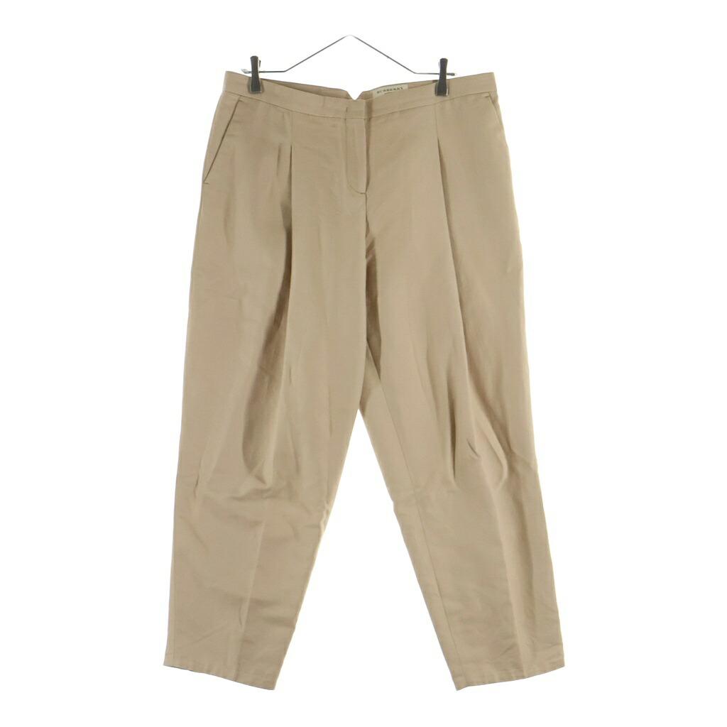 BURBERRY(バーバリー) サイズ:44 Cotton Long Straight Pant コットン センタープレス ストレートパンツ ベージュ 3924001【中古】【程度B】【カラーベージュ】【オンライン限定商品】｜ブランド買取・販売　BRING