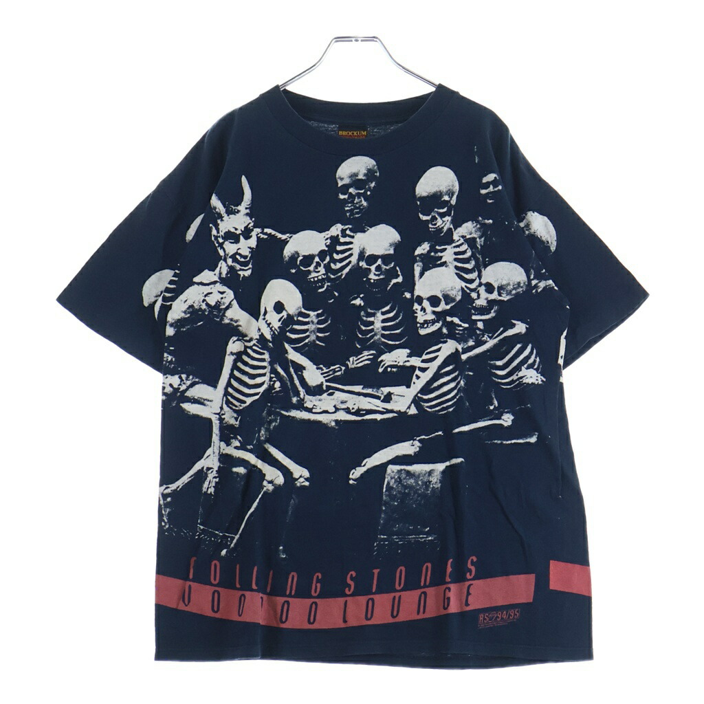 VINTAGE(ヴィンテージ) サイズ:L 90S ROLLING STONES VOODOO LOUNGE BROCKUMボディ ローリングストーンズ ブードゥラウンジ クルーネック半袖Tシャツ カットソー ネイビー【中古】【程度B】【カラーネイビー】【取扱店舗AWESOME原宿店】｜ブランド買取・販売　BRING