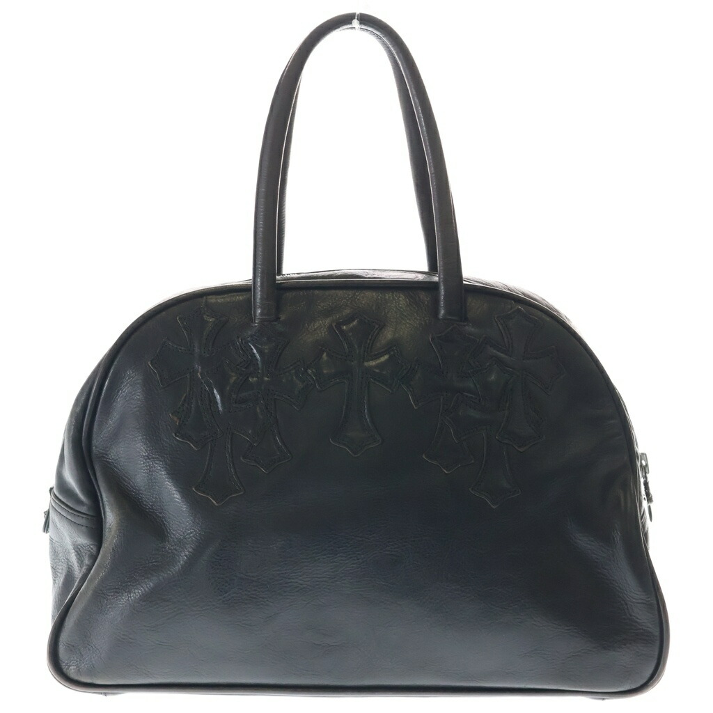 CHROME HEARTS(クロムハーツ) サイズ:MD OLD GYM MD ジムバッグ レザークロスパッチ オールドレザーハンドバッグ ブラック【中古】【程度B】【カラーブラック】【取扱店舗OneStyle新宿店】|ブランド買取・販売 BRING