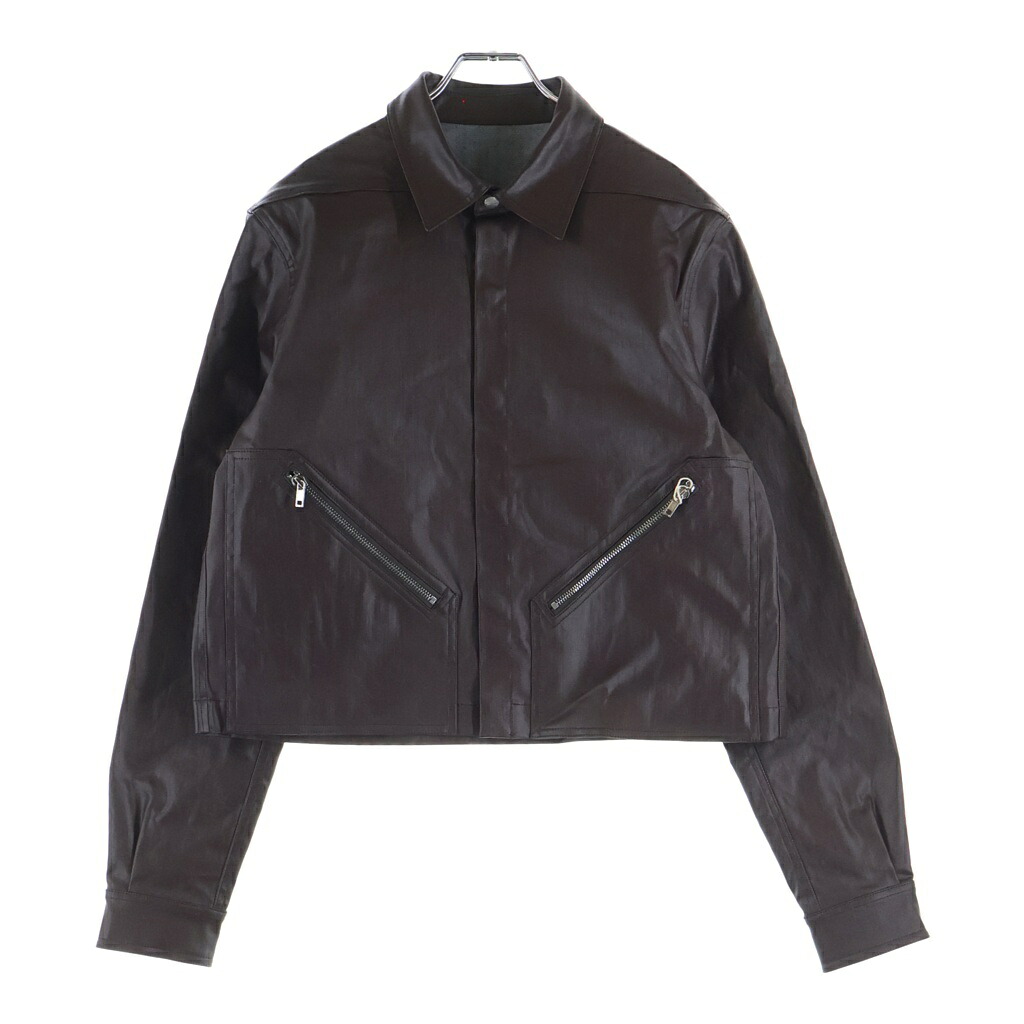Rick Owens(リックオウエンス) サイズ:48 25SS Hollywood Tour Alice Shirts Jacket ハリウッドツアー アリスシャツ コーティングジャケット ブラウン RU01E5742-SCT【新古品/中古】【程度S】【カラーブラウン】【取扱店舗原宿】｜ブランド買取・販売　BRING