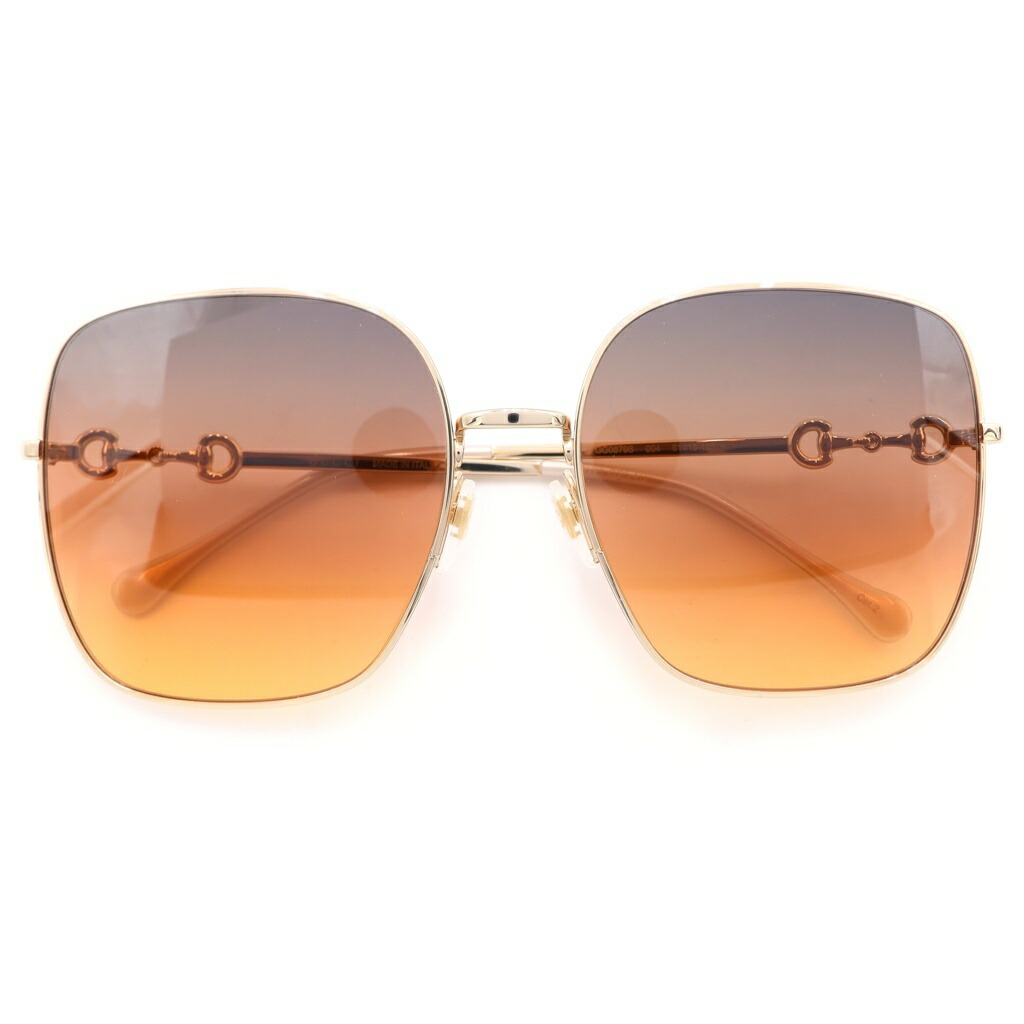 GUCCI(グッチ) サイズ:61□18‐140 スクエア ホースビット グラデーションサングラス ゴールド×ブラウン 61□18‐140 GG0879S【中古】【程度A】【カラーゴールド】【オンライン限定商品】|ブランド買取・販売 BRING