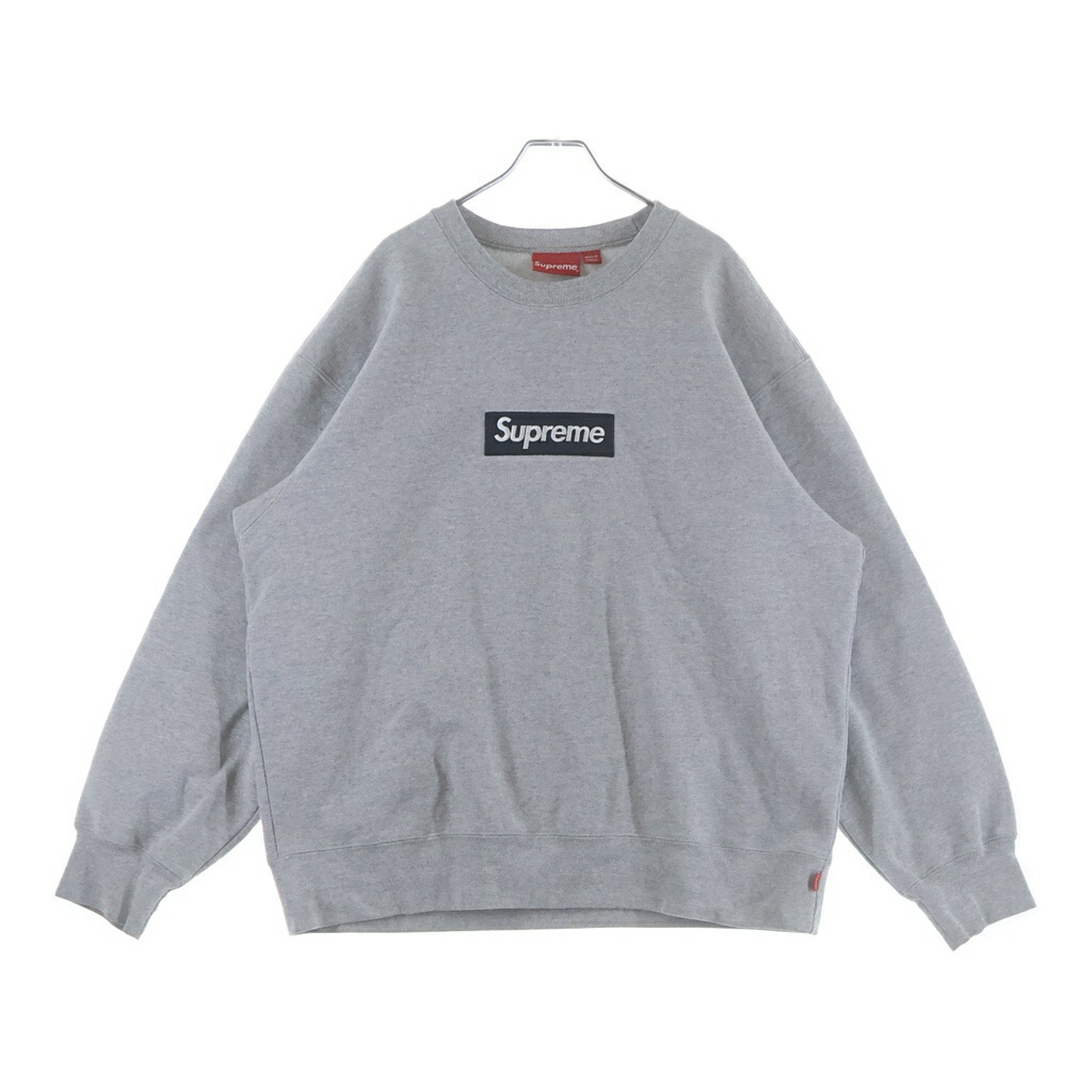 SUPREME(シュプリーム) サイズ:L 22AW Box Logo Crewneck ボックスロゴ クルーネック長袖スウェットトレーナー グレー【中古】【程度A】【カラーグレー】【取扱店舗BRING札幌店】｜ブランド買取・販売　BRING