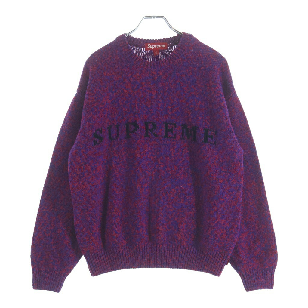 SUPREME(シュプリーム) サイズ:S 25SS CONTRAST LOGO SWEATER コントラストロゴセーター クルーネック長袖ニット パープル【中古】【程度A】【カラーパープル】【取扱店舗BRING福岡天神店】｜ブランド買取・販売　BRING