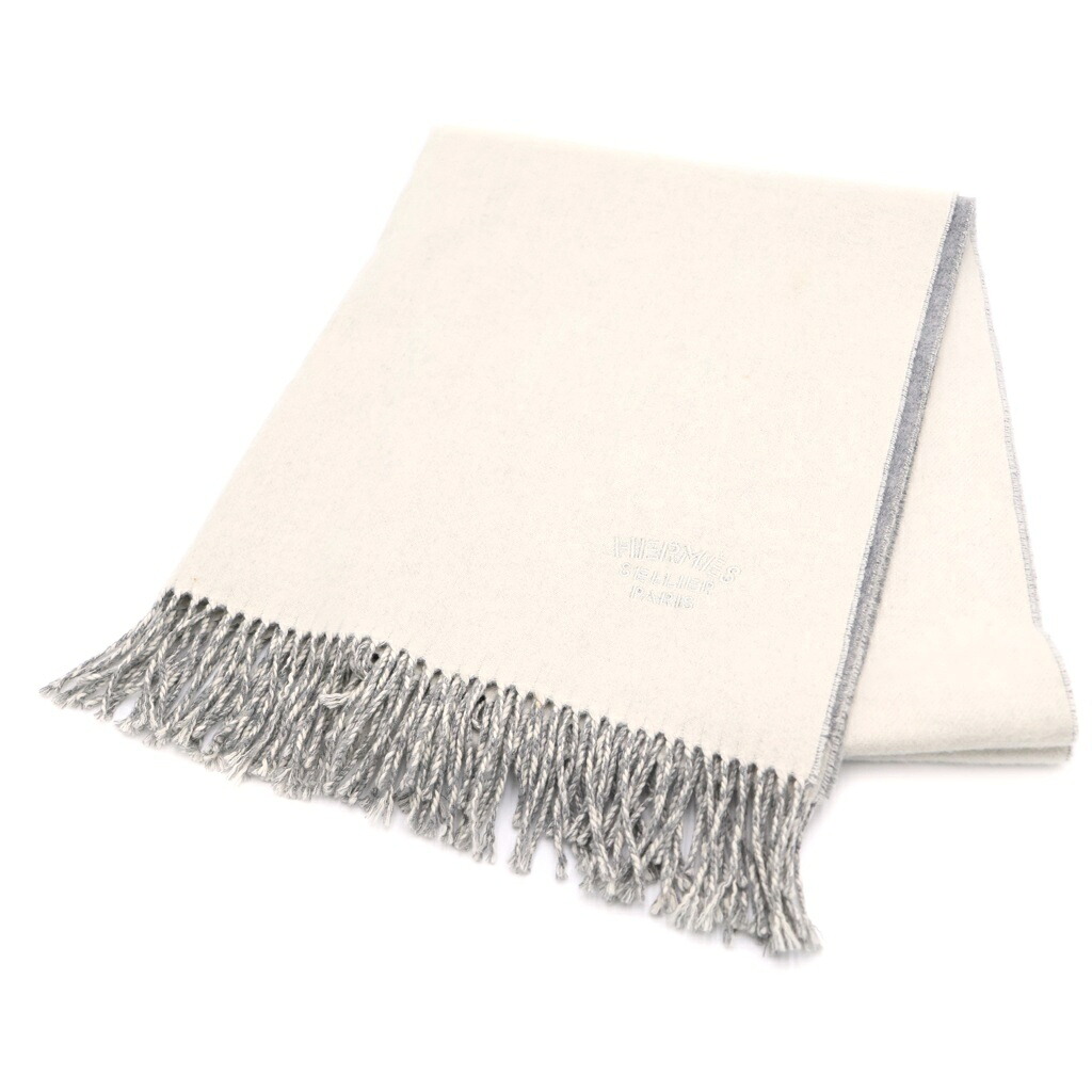 HERMES(エルメス) ■エルメス カシミヤストール ※タグなし【中古】【程度B】【カラーグレー】【オンライン限定商品】|ブランド買取・販売 BRING