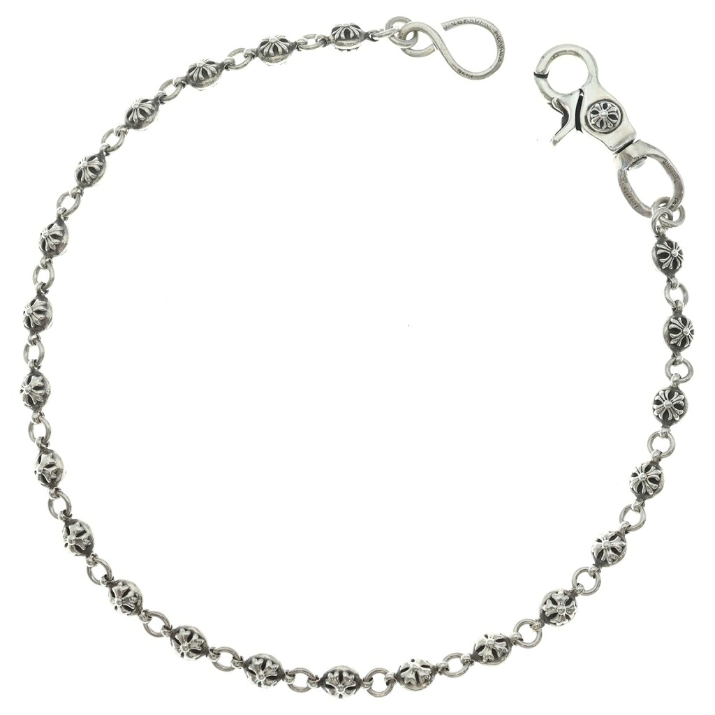 CHROME HEARTS(クロムハーツ) サイズ:ロング 2BALL LONG-S/1クリップロング#2クロスボール ウォレットチェーン シルバー BCA386【中古】【程度B】【カラーシルバー】【取扱店舗OneStyle原宿店】｜ブランド買取・販売　BRING 576,180円