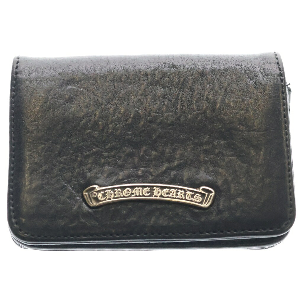 CHROME HEARTS(クロムハーツ) CRD CSE3PKTWDV1 アーチロゴプレート3ポケットレザーカードケース ブラック【中古】【程度B】【カラーブラック】【取扱店舗OneStyle新宿店】|ブランド買取・販売 BRING