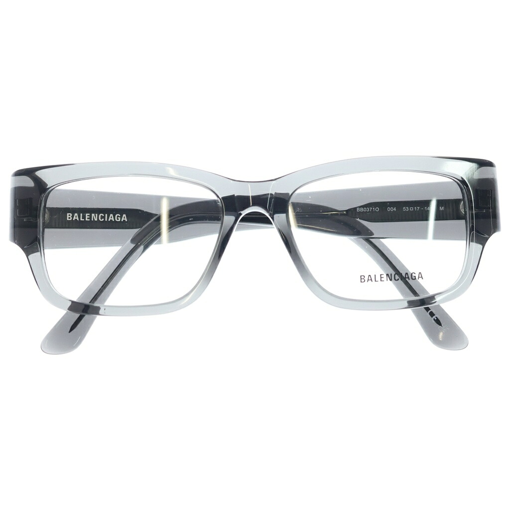 BALENCIAGA(バレンシアガ) サイズ:53□17 ロゴ刻印 スクエアサングラス ブラックレンズ ブラック 53□17【中古】【程度B】【カラーグレー】【取扱店舗BRING有楽町マルイ店】｜ブランド買取・販売　BRING