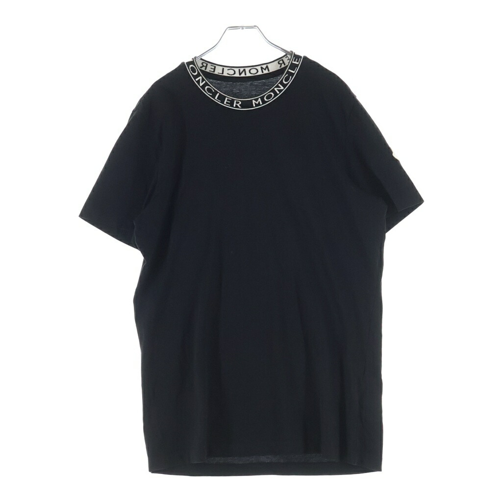 MONCLER(モンクレール) サイズ:M ネックロゴ クルーネック半袖Tシャツカットソー ブラック J10918C00024 8390T【中古】【程度B】【カラーブラック】【取扱店舗BRING仙台店】｜ブランド買取・販売　BRING 19,426円