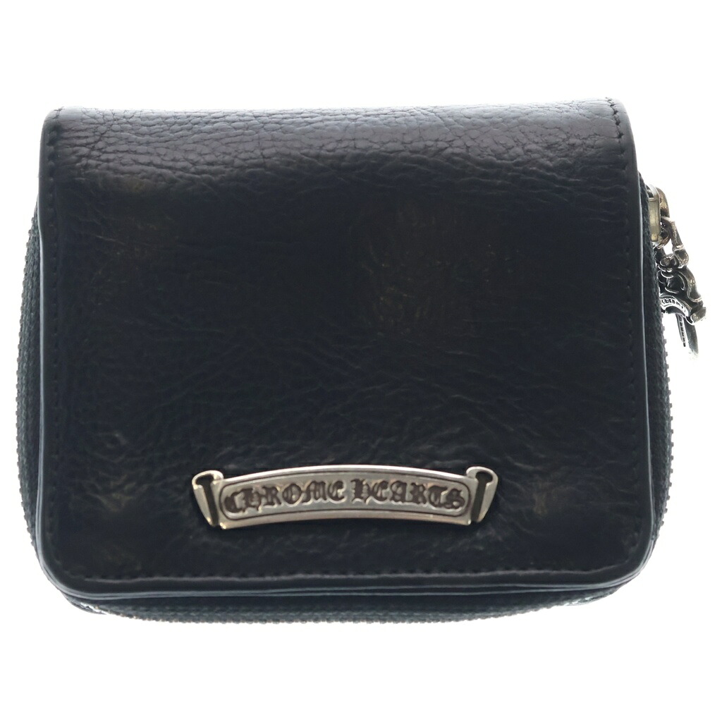 CHROME HEARTS(クロムハーツ) SQ ZIP BILL スクエアジップビル レザーウォレット 財布 ブラック BCA376【中古】【程度B】【カラーブラック】【取扱店舗原宿】｜ブランド買取・販売　BRING