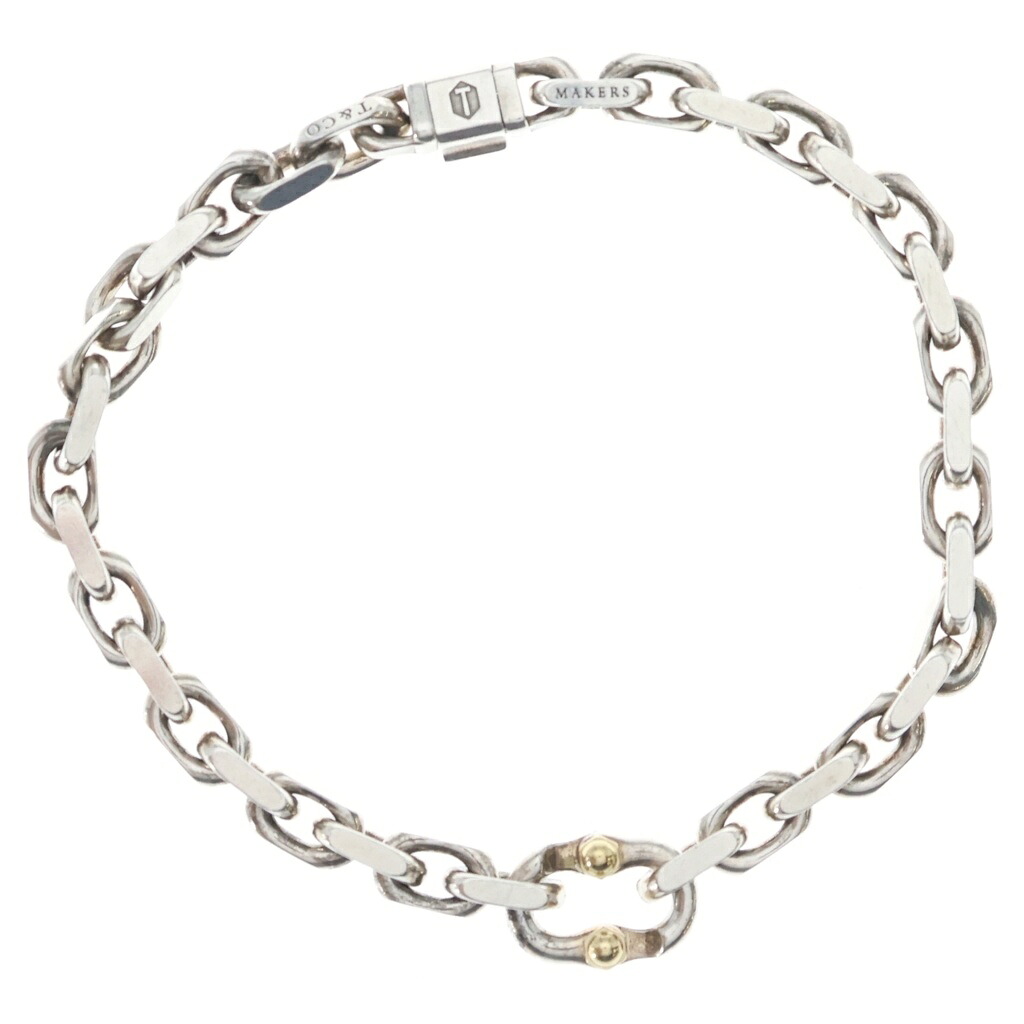 TIFFANY & Co.(ティファニー) メイカーズ チェーン コンビ ブレスレット Ag925/K18YG シルバー/イエローゴールド【中古】【程度B】【カラーゴールド】【取扱店舗BRINGアメリカ村店】｜ブランド買取・販売　BRING