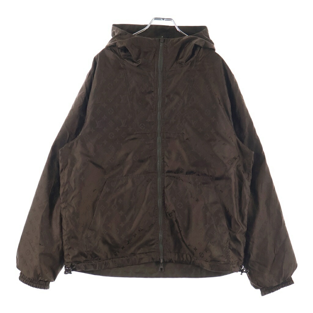 LOUIS VUITTON(ルイヴィトン) サイズ:46 22SS Monogram Reversible Jacket モノグラム総柄 リバーシブル フーデッドナイロンジャケット ブラウン RM221Q DD4 HLB46W【新古品/中古】【程度S】【カラーブラウン】【取扱店舗BRING有楽町マルイ店】｜ブランド買取・販売　BRING