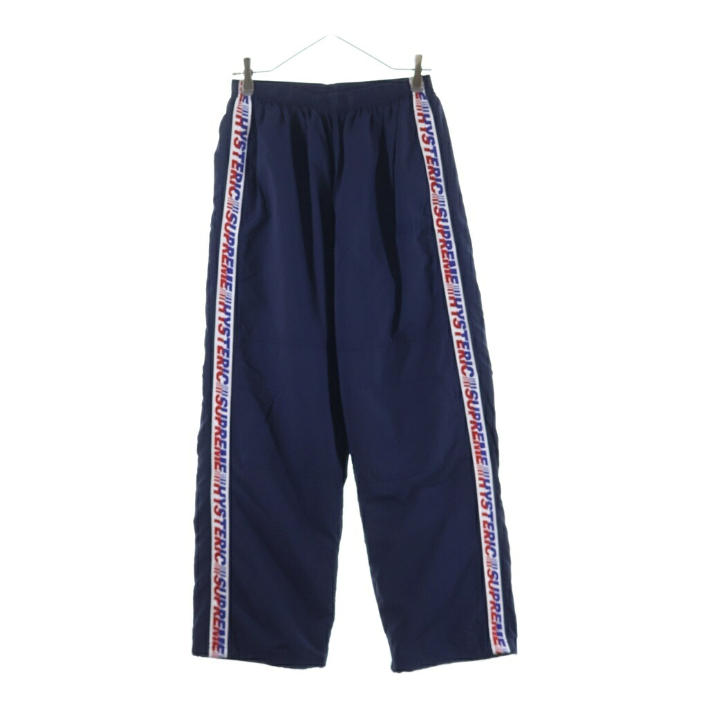 SUPREME(シュプリーム) サイズ:S 24AW ×HYSTERIC GLAMOUR Track Pant ヒステリックグラマー サイドライン ナイロントラックパンツ ネイビー【中古】【程度B】【カラーネイビー】【取扱店舗BRING札幌店】|ブランド買取・販売 BRING