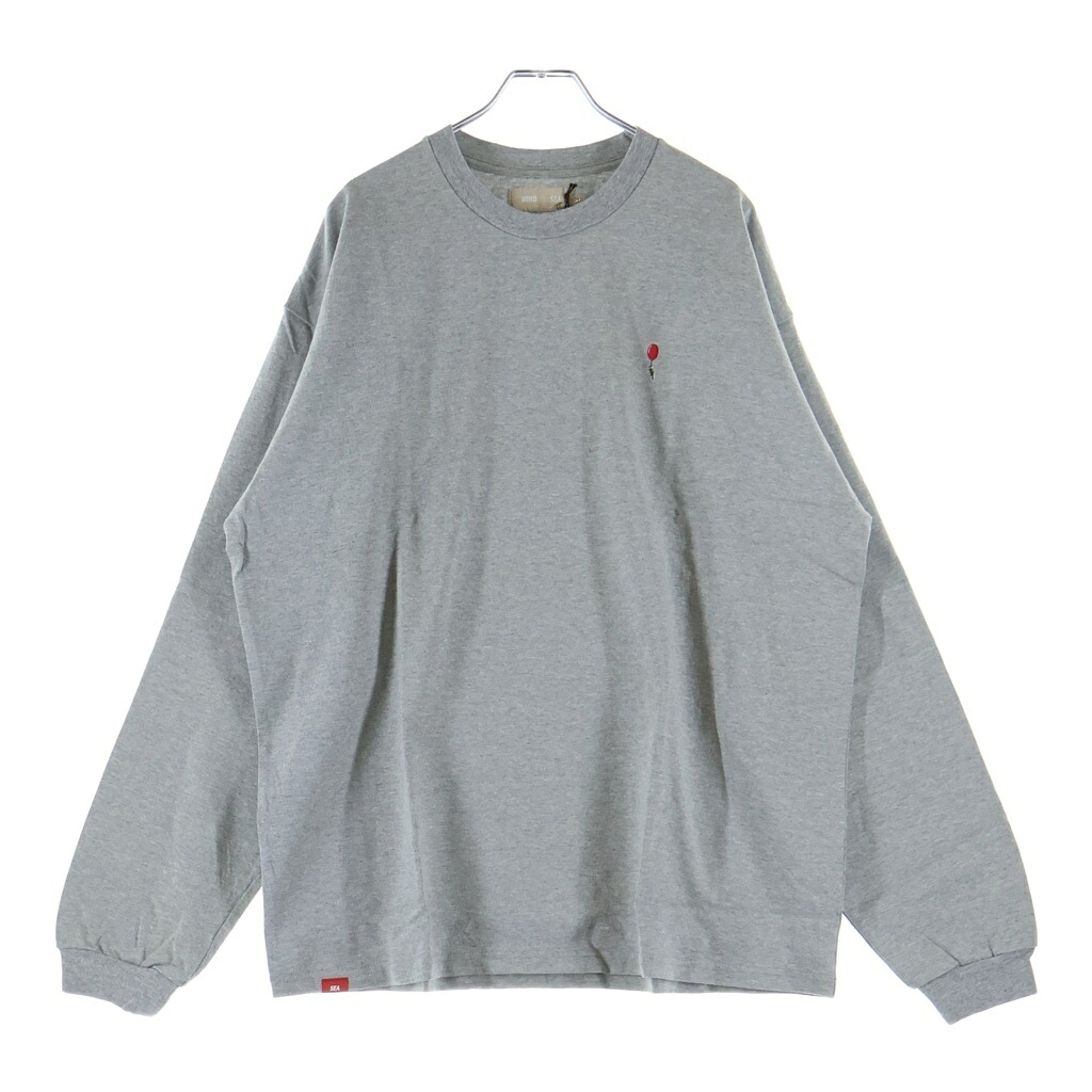 WIND AND SEA(ウィンダンシー) サイズ:L BALLOON L/S TEE ロゴ刺繍 バルーン クルーネック スウェットトレーナー グレー WDS-BALL-09【新古品/中古】【程度S】【カラーグレー】【取扱店舗BRING大宮店】|ブランド買取・販売 BRING