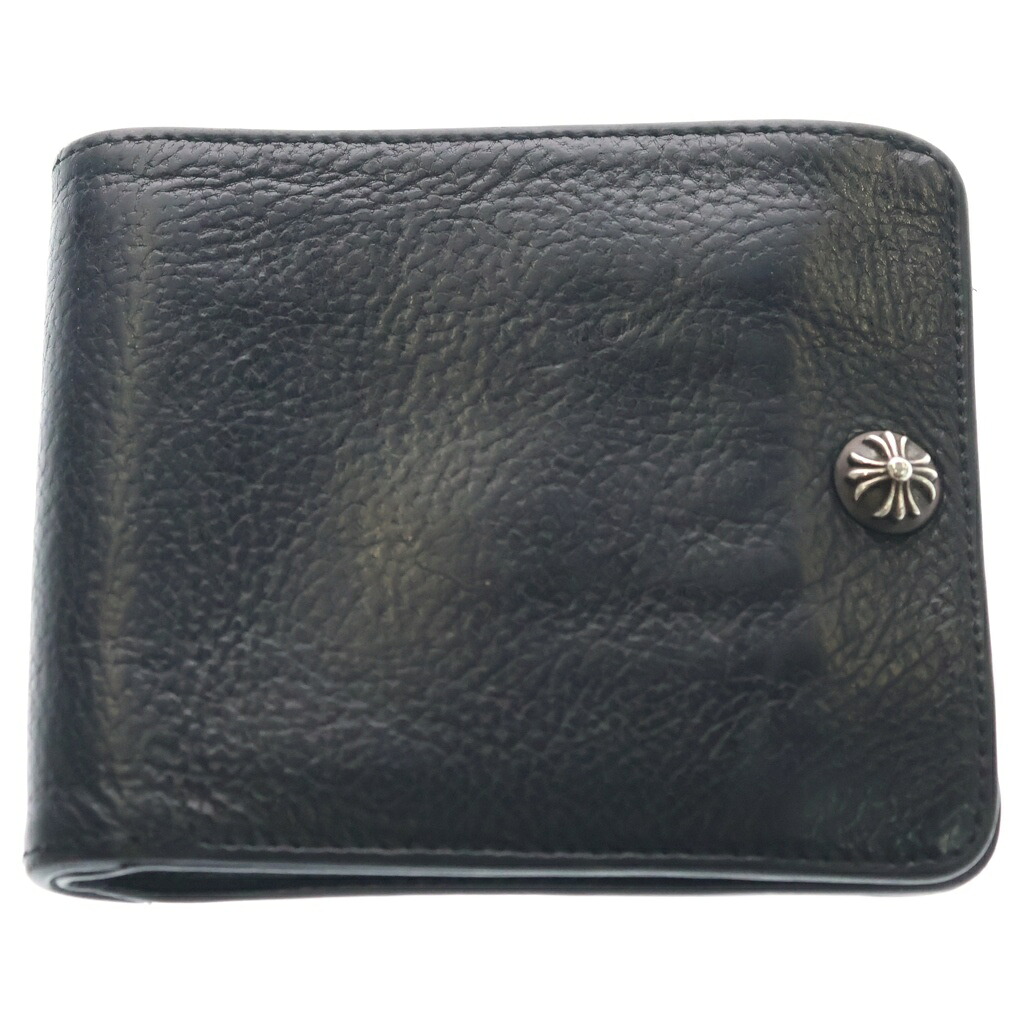 CHROME HEARTS(クロムハーツ) 1SNAP 1スナップ クロスボタンレザーウォレット財布 ブラック【中古】【程度B】【カラーブラック】【取扱店舗BRING福岡天神店】｜ブランド買取・販売　BRING