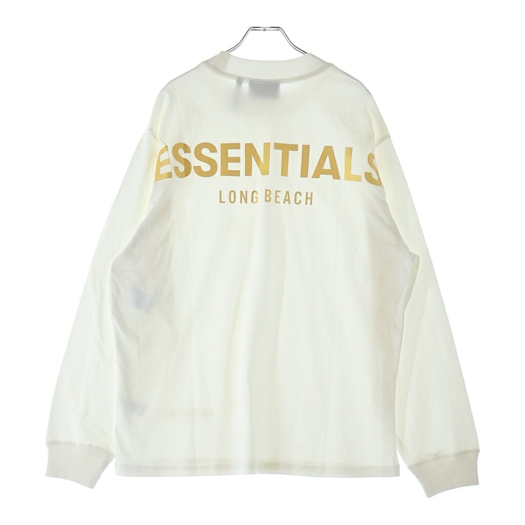 fog essentials 長袖tシャツlong beach 白ホワイトロゴ FEAR OF GOD ESSENTIALS(フィアオブゴッド エッセンシャルズ) サイズ