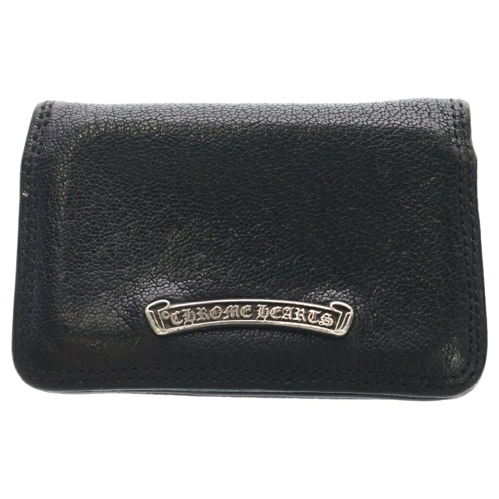 CHROME HEARTS(クロムハーツ) CARD CASE グロメット付き レザーカードケース ブラック/ネイビー【中古】【程度B】【カラーブラック】【取扱店舗BRING梅田茶屋町店】|ブランド買取・販売 BRING